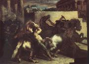 Theodore   Gericault The race of the wild horses Sweden oil painting artist